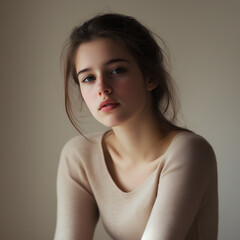 Naklejka premium Soft natural beauty portraits of young women 