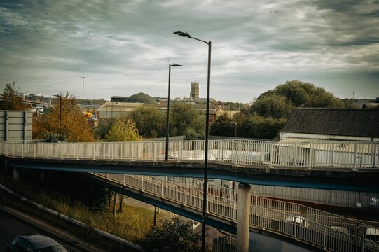 Pedestrian walkway over A19 in Doncaster