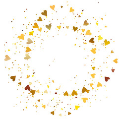 Golden shiny glitter. Decorative element for wedding or birthday invitations or banners
