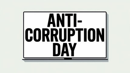 Fototapeta premium ANTI CORRUPTION DAY BANNER BACKGROUND,TYPOGRAPHY TEMPLATE COVER DESIGN ILLUSTRATION FOR MAKRETING, BROCHURE, FLYER, CARD, 3D LOGO, MOCKUP, DIGITAL PRINTING,SVG,PNG. 
