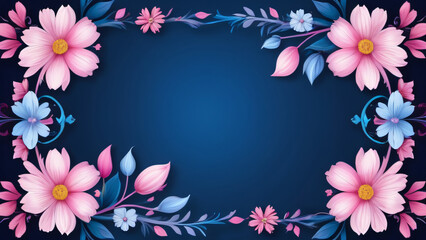 Fototapeta premium frame with flowers