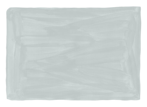 Brush paint texture shape. Artistic gouache hand painted element on transparent background. Textured art drawn template with strokes. Abstract neutral painting in grey, blue gray color