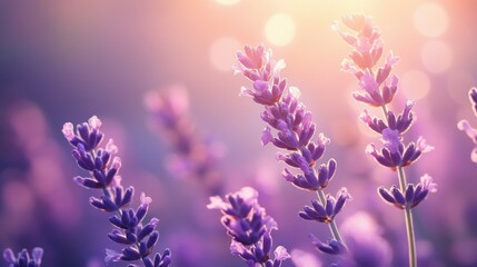 Obraz premium Gradient lavender background with soft light