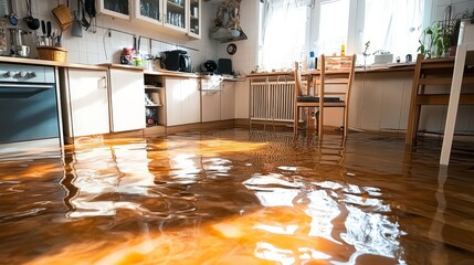 Immediate plumbing repair required to prevent further water damage from leaking pipe in home