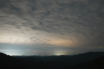 瓶ヶ森UFOラインの星空