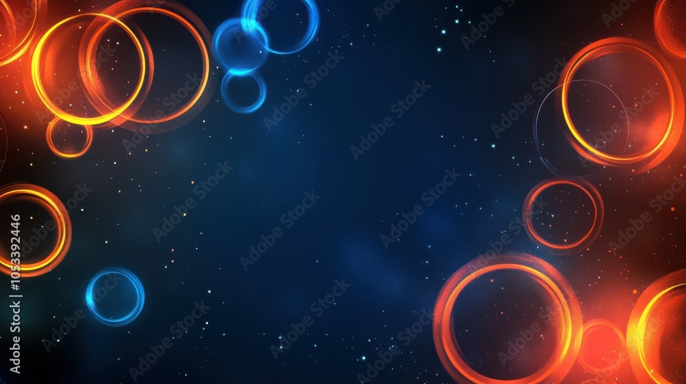 Poster gradient background with abstract circles