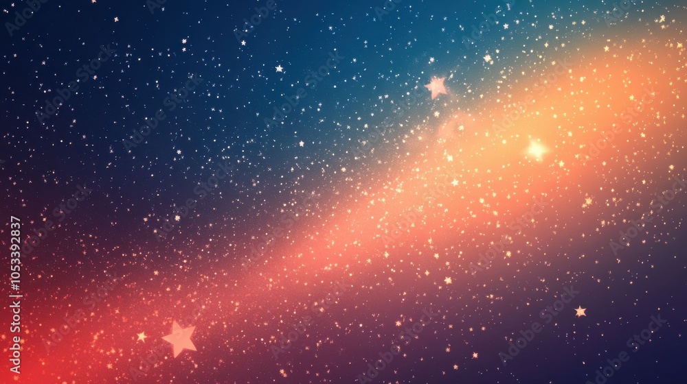 Poster gradient background with abstract stars