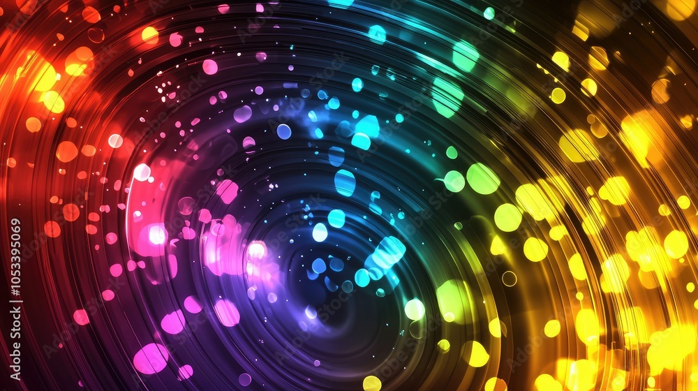 Poster vibrant abstract background with concentric patterns