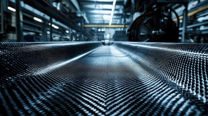 Obraz premium Artistic Representation of Carbon Fiber Production Process