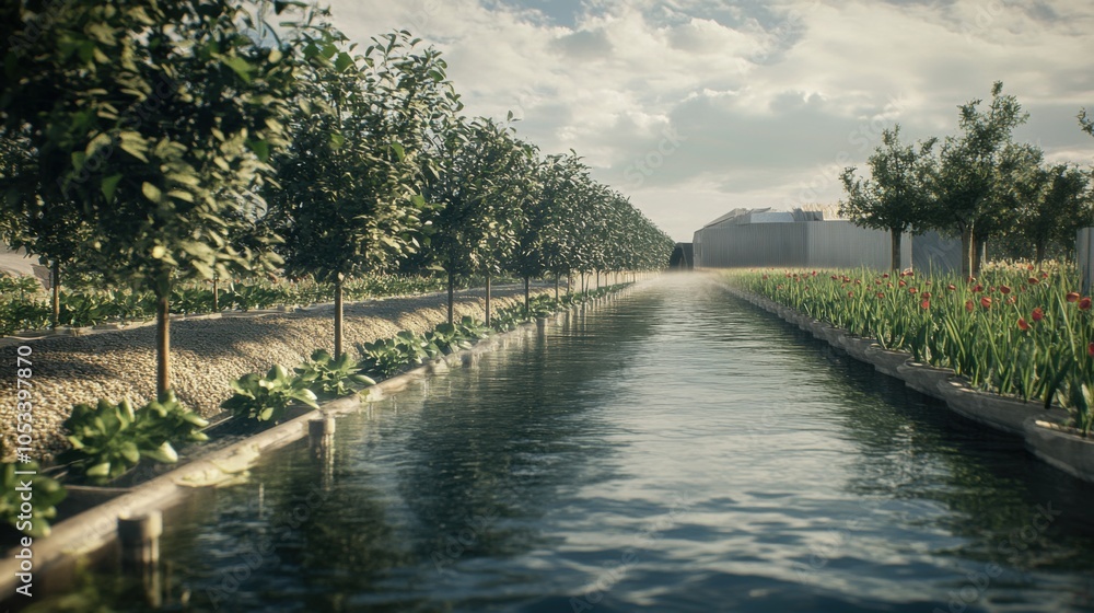 Poster smart water management: automated irrigation systems optimizing water usage for crops