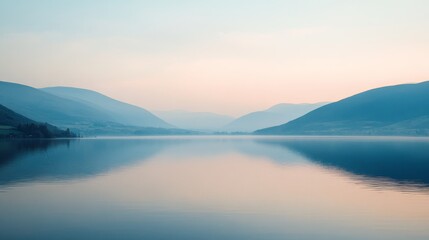 Obraz premium Serene Lake at Dawn 