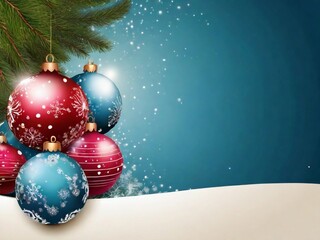 Charming Christmas Ball Design with Room for Text