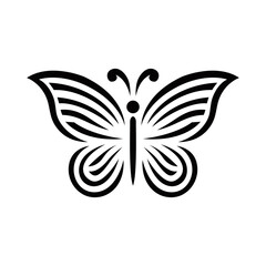 an abstract butterfly head logo using bold, modern shapes and minimal details. Emphasize clean lines and a limited color palette to keep the design versatile and recognizable across digital, print, an