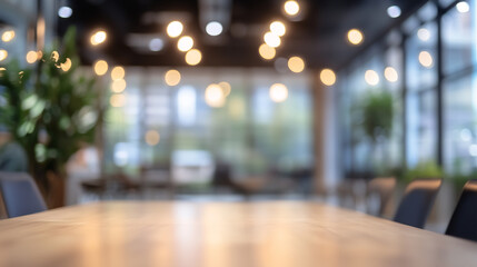 Fototapeta premium blurred background image of meeting room in a modern office with panoramic windows