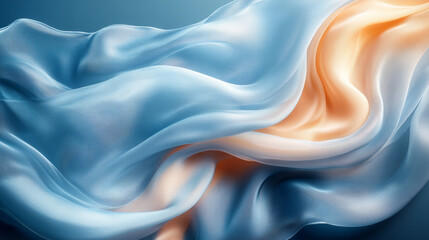 Obraz premium Beautiful silk flowing swirl of pastel gentle calming cloth