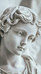 Obraz premium Elegant Marble Angel Statue Detail