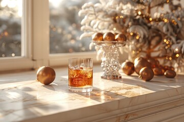 A chic pool party with cabanas, sunbeds, and people sipping cocktails