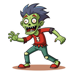 A zombie holding his brain