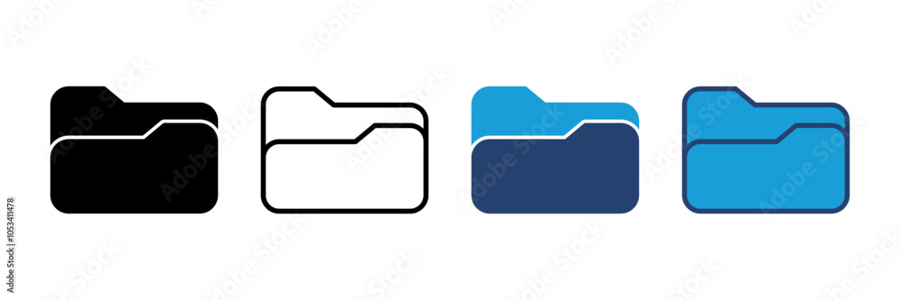 Poster folder icon vector. folder vector icon