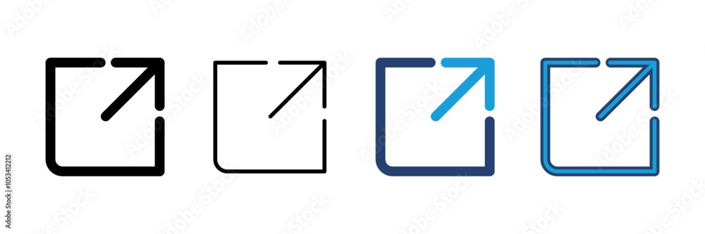 Poster external link icon vector. link icon vector. hyperlink symbol