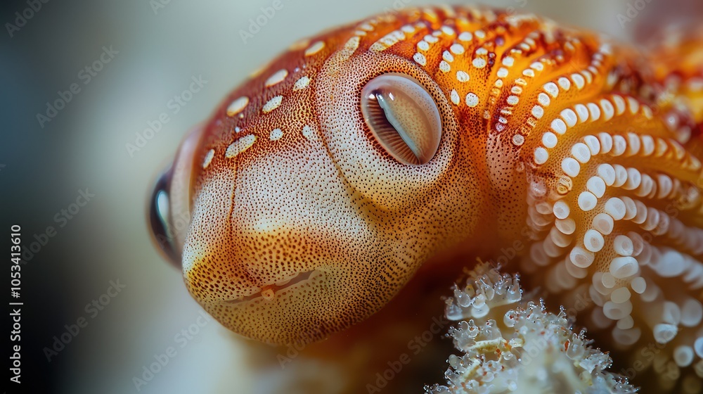 Aufkleber Macro Shot of Segmented Worm with Distinct Patterns