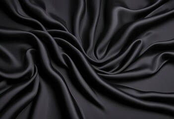 Obraz premium Black luxury silk textile material background