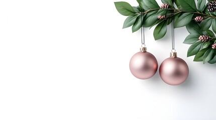 Decorated Christmas tree with festive ornaments