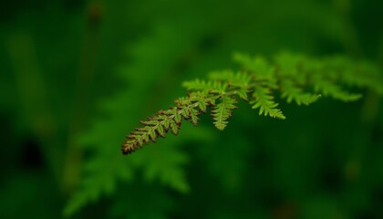 Naklejka premium Vibrant green fern leaves in nature
