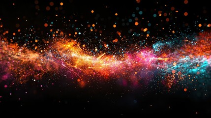 Fototapeta premium Colorful Fireworks Burst in Dynamic Celebration