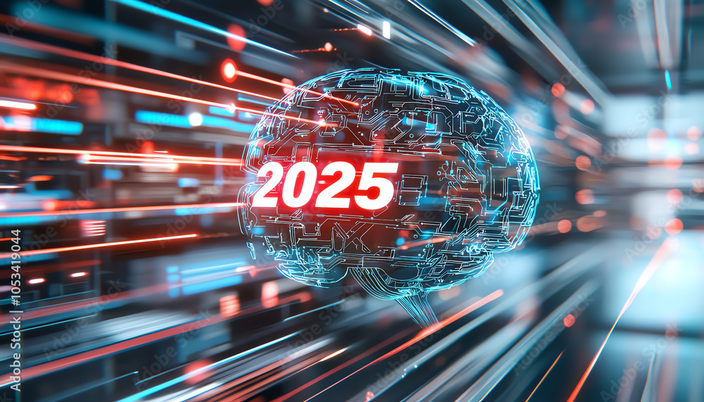Poster exploring the intersection of ai and business planning strategies for digital growth in 2025