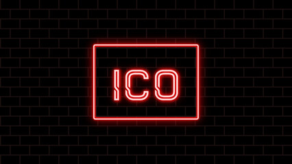 ICO のネオン文字