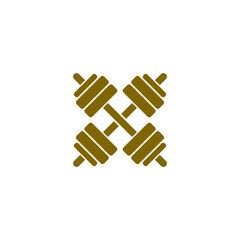 Obraz premium Dumbbell icon isolated on transparent background