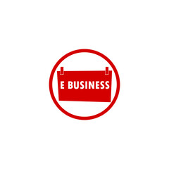 E-business circle icon isolated on transparent background