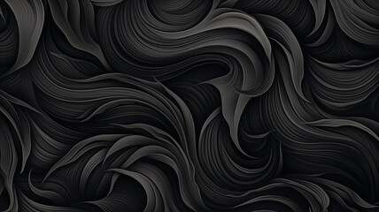 black monochrome pattern curves lines abstract background movement floral