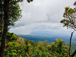 Obraz premium Khao Soon Sea of ​​Mist Viewpoint, a popular tourist attraction in Nakhon Si Thammarat Province, Thailand