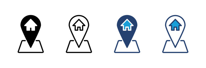 address icon vector. home location icon vector