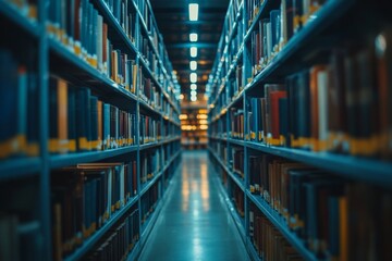 A large library with many bookshelves and chairs