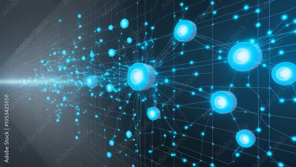Aufkleber abstract data flow visualtion