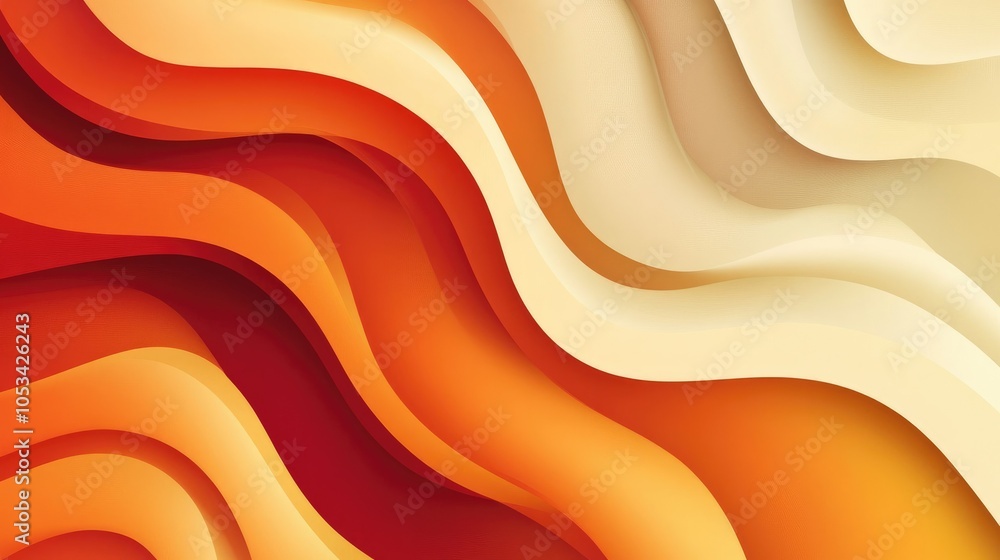 Leinwandbilder seamless abstract background with flowing wavy lines in multiple shades, creating a modern and dynam
