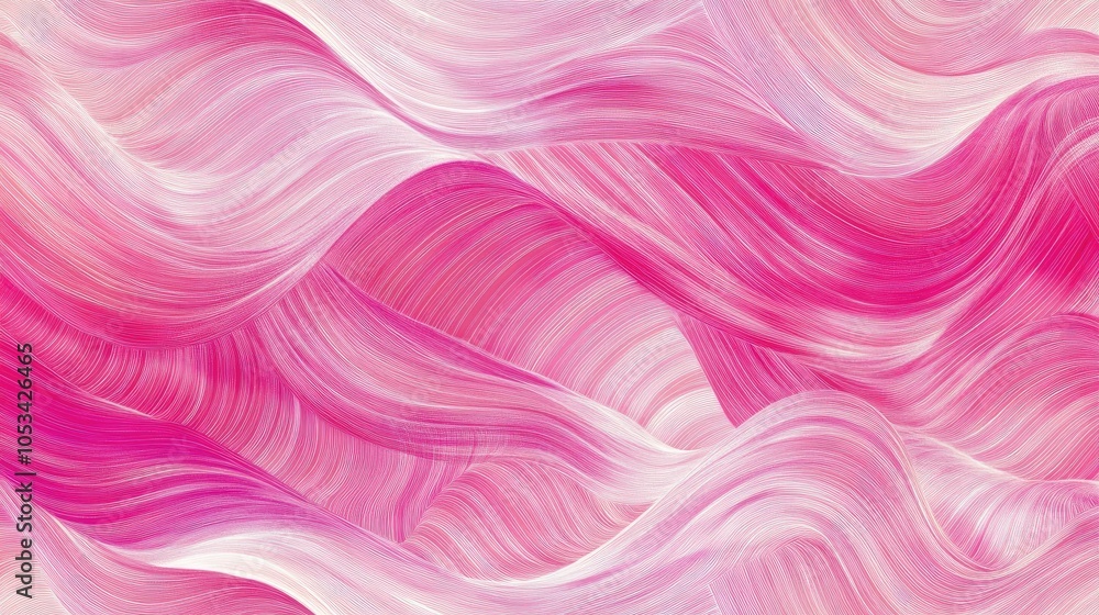 Poster seamless abstract pattern with dynamic wavy lines in gradient shades, ideal for modern design.
