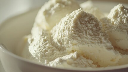 Light and Fluffy Ricotta Cheese Close-Up