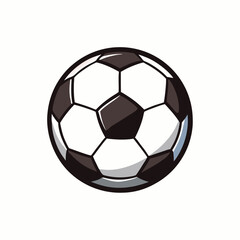 Fototapeta premium A soccer ball prominently displayed in the center vector