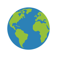 A stylized representation of the Earth vector