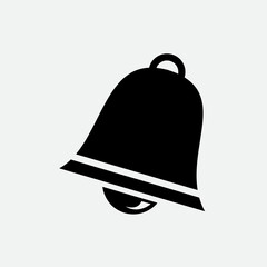 Notification bell icon set. Alarm symbol. Incoming message symbol. New notification, reminder. Bell icon simple sign.
