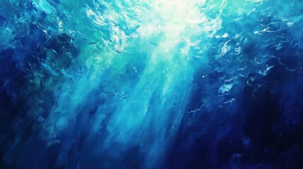 Obraz premium A detailed shot of the deep blue sea, focusing on the subtle variations in color and texture as the water flows and swirls