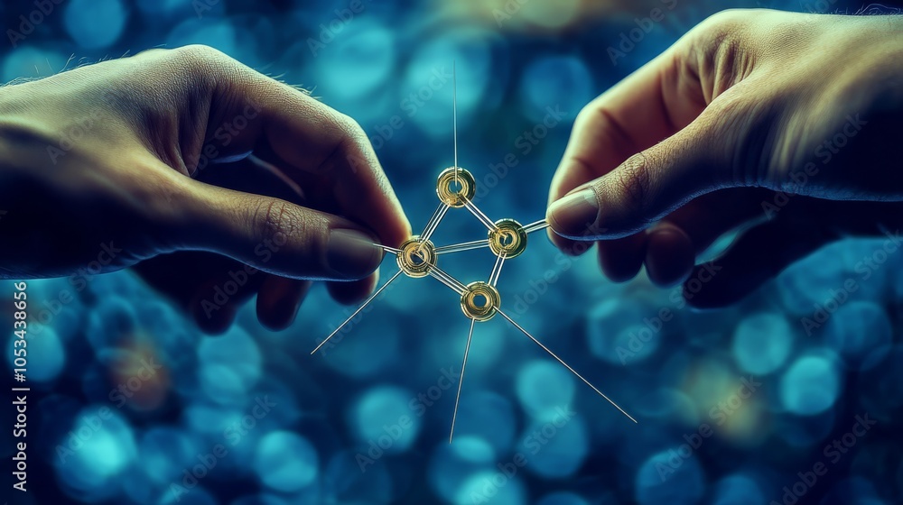 Poster a conceptual image of blockchain technology