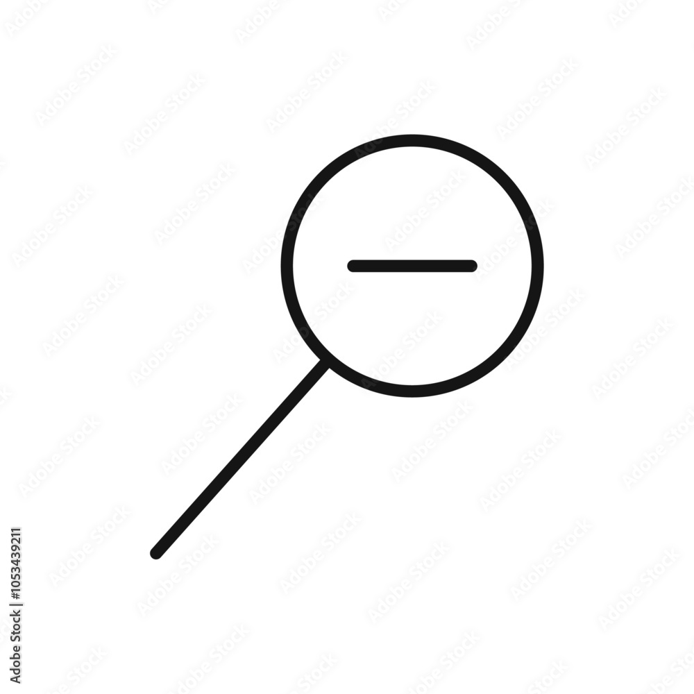 Poster zoom out icon vector set collection for web