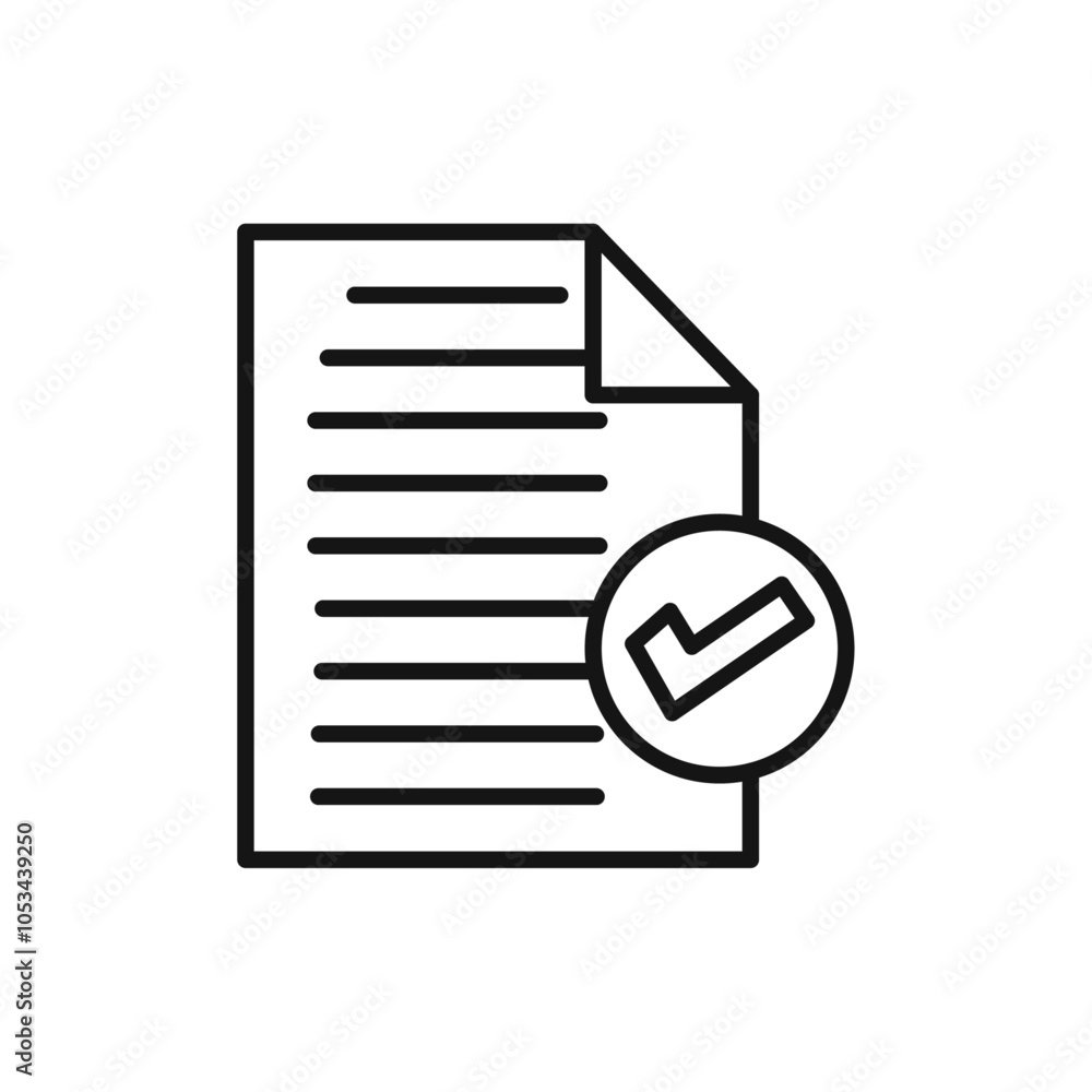 Poster accept document icon vector set collection for web