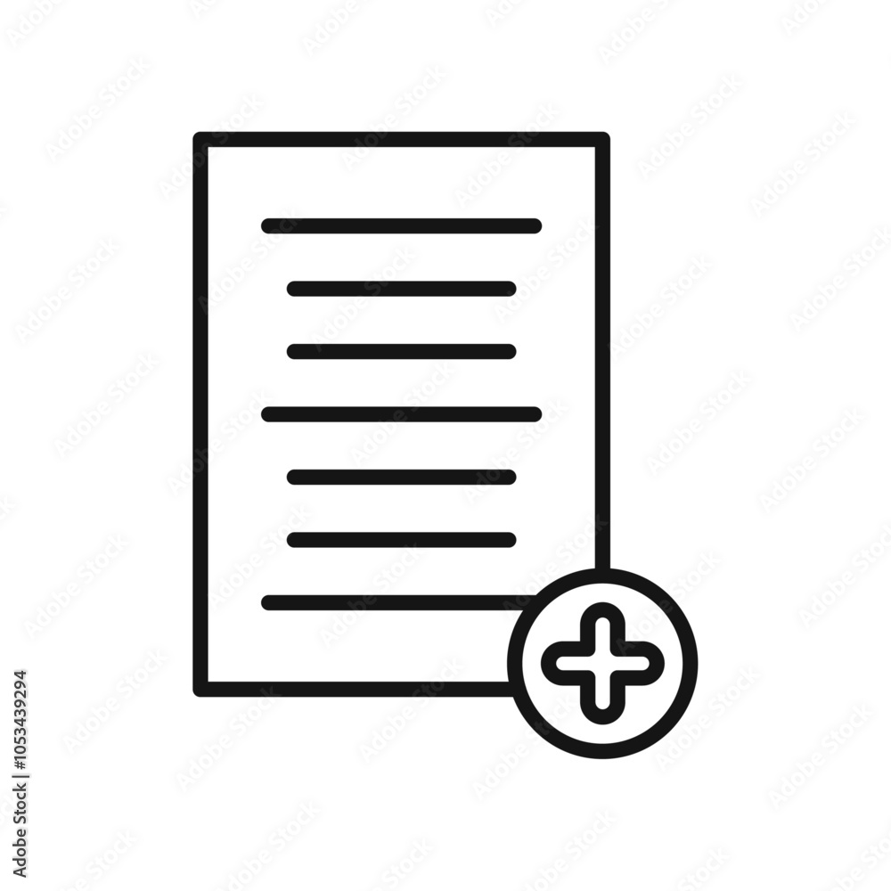 Poster add document icon vector set collection for web
