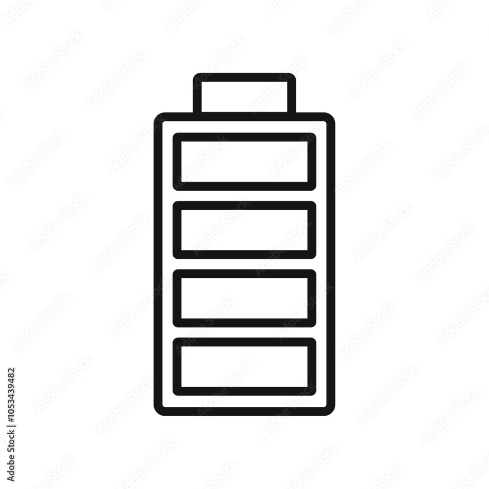 Poster battery icon vector set collection for web